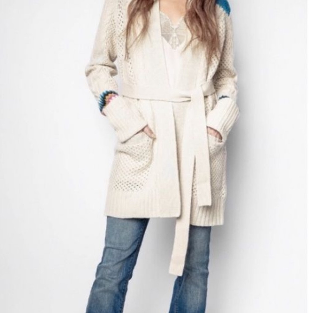 NWOT ZADIG & VOLTAIRE
Joy Cream Belt Cardigan - Picture 2 of 4